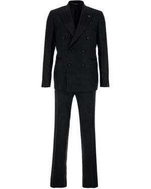 Tagliatore Double-Breasted Suit - Black