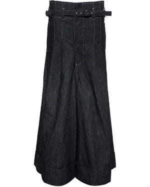 Junya Watanabe Vaqueros Con Cinturón - Negro