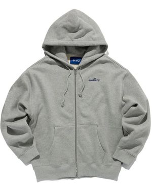 AWAKE NY Crown-Logo Zip-Up Hoodie - Grey