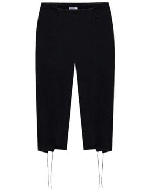 Vetements Cut-Up Capri Cotton Pants - Black