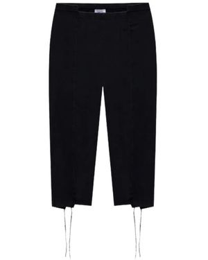 Vetements Cut-Up Capri Cotton Pants - Black