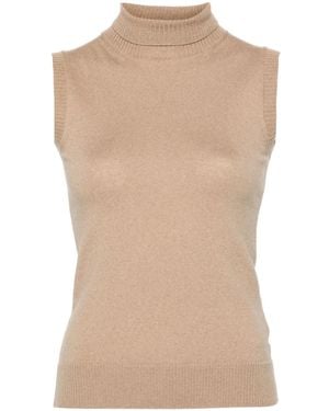 Sportmax Ardenza Roll-Neck Vest - Natural