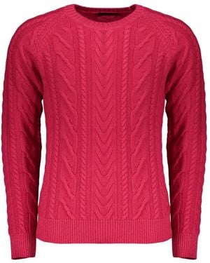 Moorer Cable-Knit Cashmere Jumper - Red