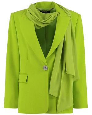 Clips Blazer À Détail De Foulard - Vert