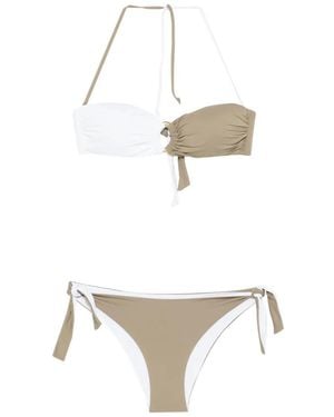Fisico Ring Detail Tie Beachwear - White