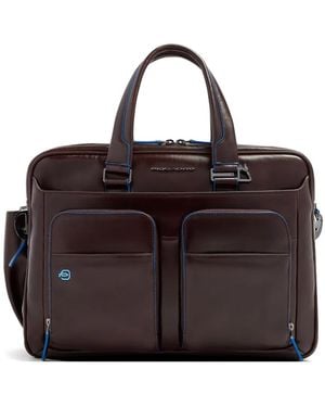 Piquadro Maletín Para Portátil Texturizado - Negro