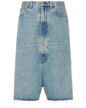 Maison Margiela Dropped-Rise Denim Shorts - Blue