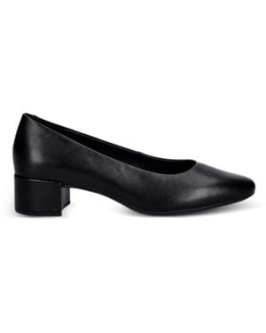 Ecco Livia Square Toe Court Shoes - Black