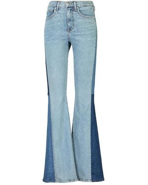 Veronica Beard Flared Broek Met Patchwork - Blauw