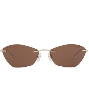 McQueen キャットアイ サングラス - ブラウン