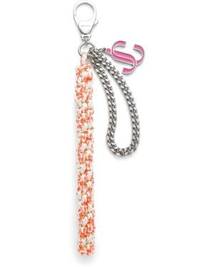 Jimmy Choo Braided Rope Bag Charm - White