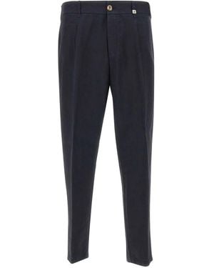 Myths Single-Pleat Wool Trousers - Blue
