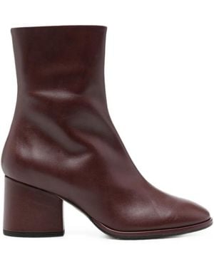 Aeyde Leather Ankle Boots - Brown