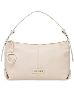 Blauer Bolso De Hombro Con Parche Del Logo - Neutro