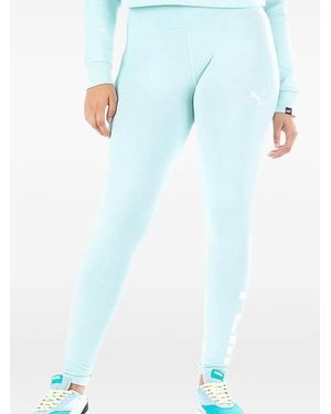 PUMA Athletic Logo-Print Leggings - Blue