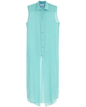 Amir Slama Silk Beach Dress - Blue