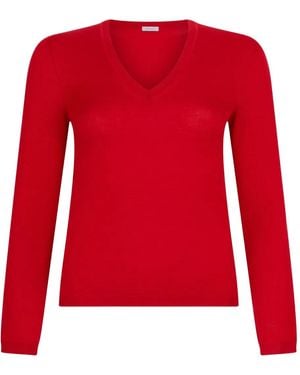 Malo Oberteil mit V-Ausschnitt - Rot