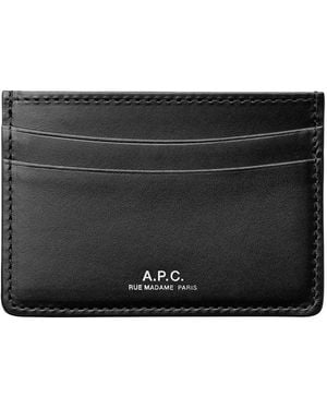 A.P.C. Andre Leather Cardholder - Black