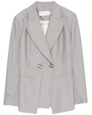 SIMONA CORSELLINI Blazer Con Solapas De Pico - Gris