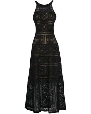 D.exterior Robe Sans Manches En Maille Ajourée - Black
