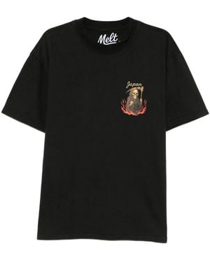 Melt Printed T-Shirt - Black