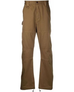 DIESEL Label Panelled Trousers - Natural