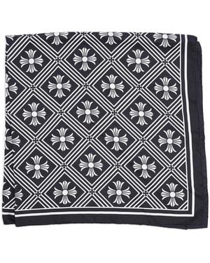 Chrome Hearts Foulard En Soie À Motif - Black
