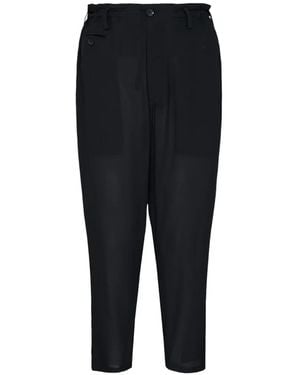 Yohji Yamamoto Hose Aus Seide - Schwarz