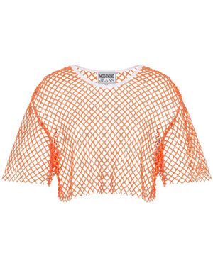 Moschino T-Shirt En Résille - Pink