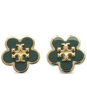 Tory Burch Kira Flower Earrings - Green