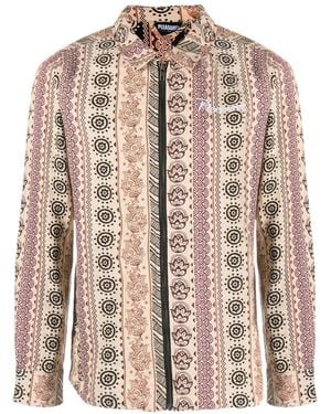 Pleasures Orbit Patterned Shirt Jacket - Brown