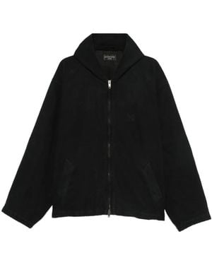 Balenciaga Flanned Hooded Jacket - Black