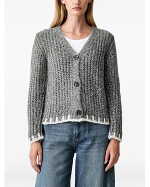 Joop! Contrast-Trim V-Neck Cardigan - Grey