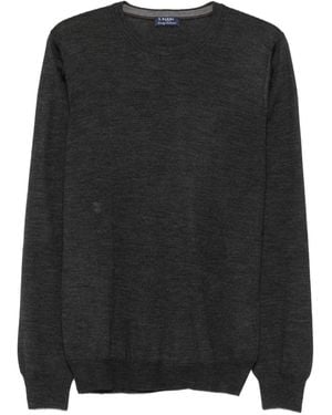 Barba Napoli Round-Neck Long-Sleeve Jumper - Black