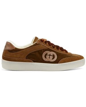 Gucci Zapatillas Interlocking G - Marrón
