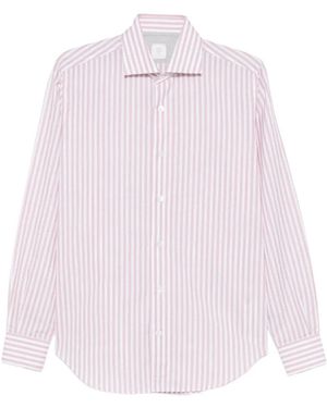 Eleventy Camicia A Righe - Rosa
