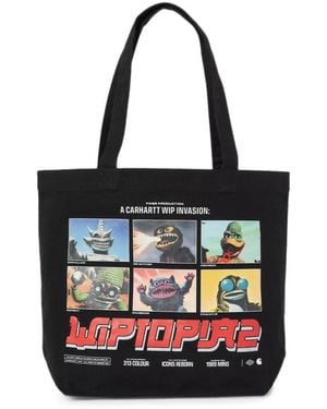Carhartt Graphic-Print Canvas Tote Bag - Black