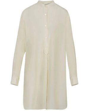 The Row Túnica sin cuello con botones - Blanco