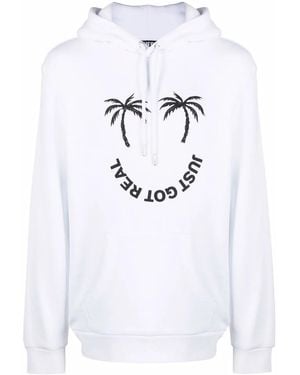 DIESEL Hoodie Label À Imprimé Palmier - Blanc