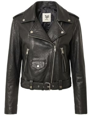 Aniye By Ophelia Belted Biker Jacket - Black