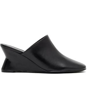Paloma Wool Wedge-Heel Leather Mules - Black