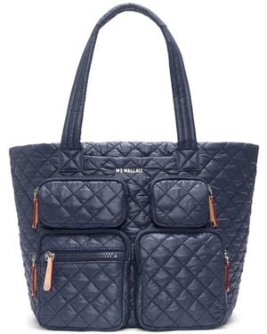 MZ Wallace Medium Metro Quilted Tote Bag - Blue
