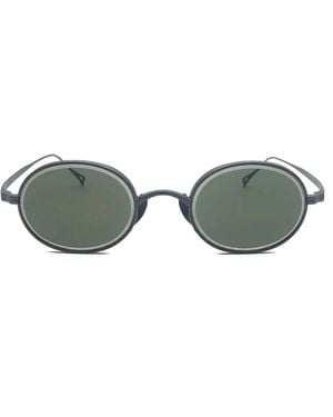 Kame Mannen オーバルフレーム サングラス - グリーン