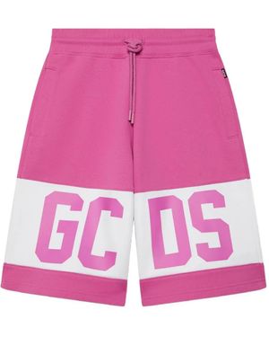 Gcds Shorts Running Con Logo - Rosa
