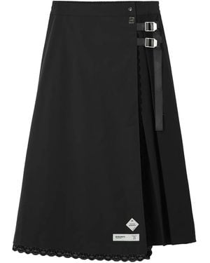 Musium Div. Jupe Mi-Longue À Ornements En Dentelle - Noir