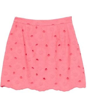 Vivetta Cut-Out Embroidered Mini Skirt - Pink