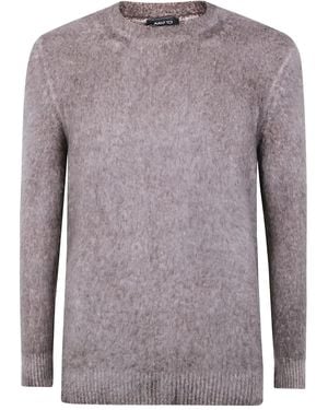 Avant Toi Crew-Neck Sweater - Grey