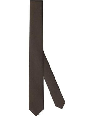 Gucci Crepe-Effect Tie - Brown