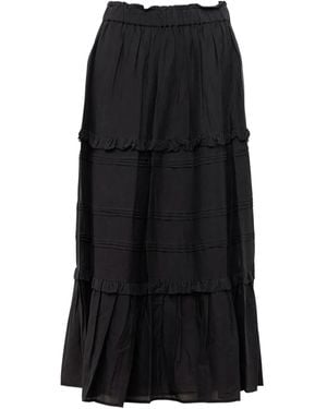 Isabel Marant ラッフルティアードスカート - ブラック