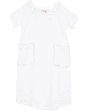 Vita Kin Formentera Scalloped-Edge Midi Dress - White